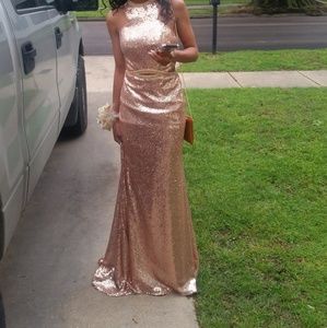 Rose Gold Prom Dress